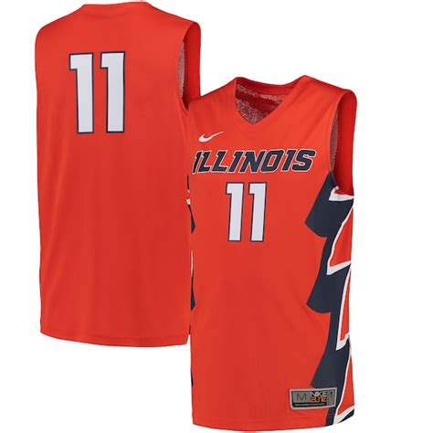 men's nike orange illinois fighting illini replica basketball jersey|illinois jerseys for sale.